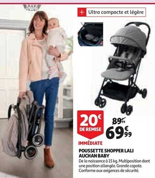 poussette shopper lali auchan baby