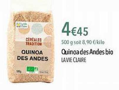 quinoa des andes bio la vie claire