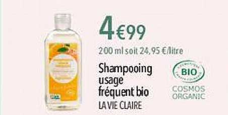 shampooing usage fréquent bio la vie claire