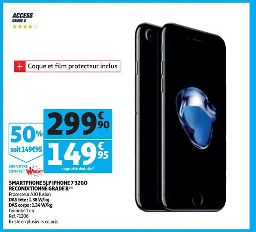 smartphone slp iphone 7 32go reconditionné grade b