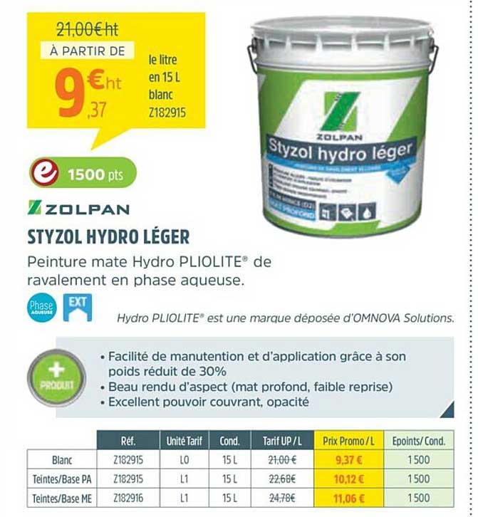 styzol hydro léger zopan