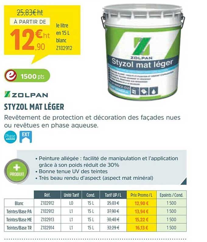 styzol mat léger zopan
