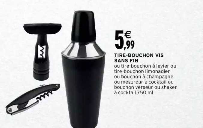 tire-bouchon vis sans fin