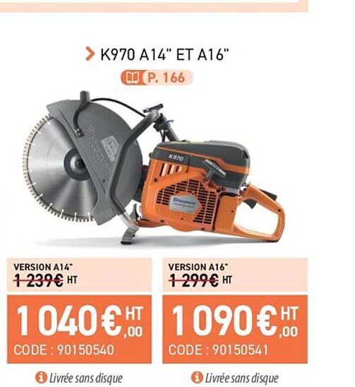 k970 a14" et a16" husqvarna
