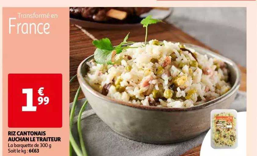 riz cantonais auchan le traiteur