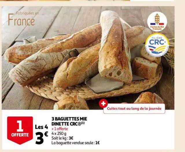 3 baguettes mie dinette crc