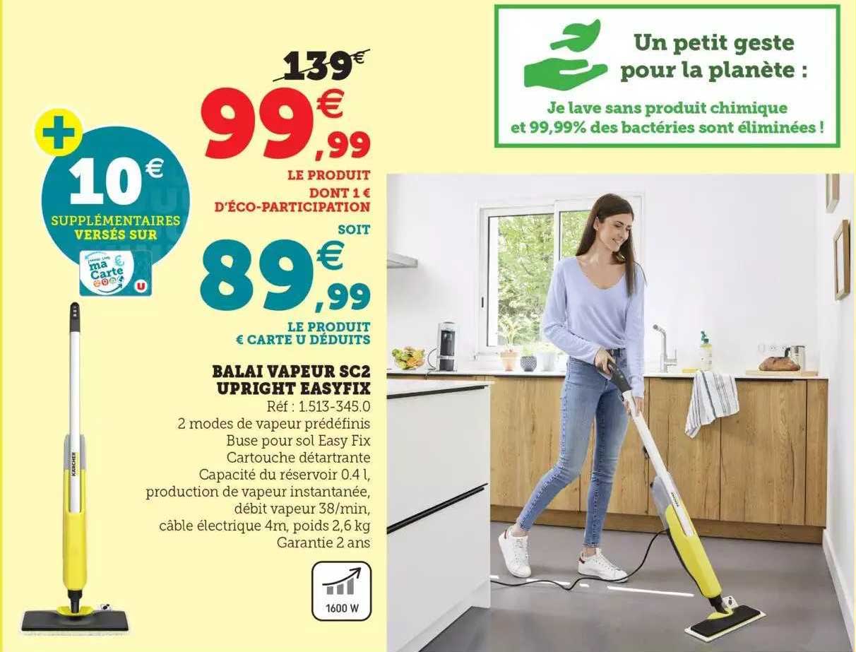 balai vapeur sc2 upright easyfix karcher