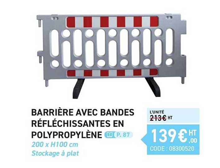 Barrière Avec Bandes Réfléchissantes En Polypropylène