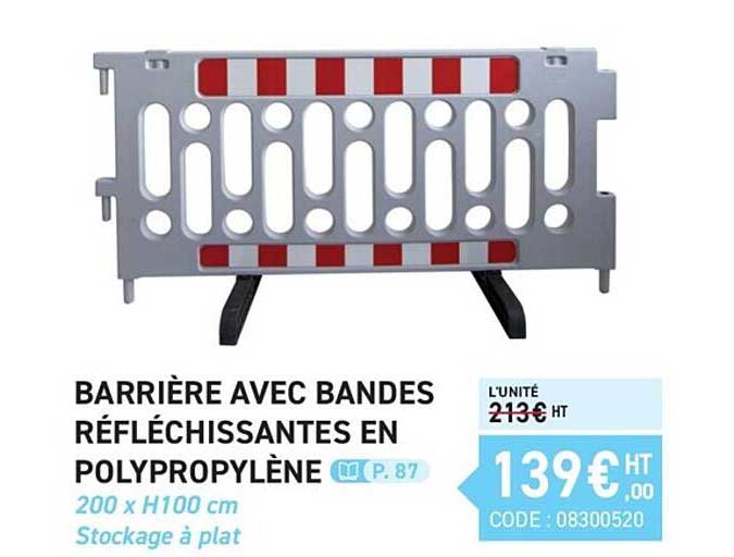 Barrière Avec Bandes Réfléchissantes En Polypropylène