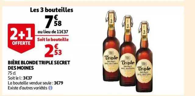 Bière Blonde Triple Secret Des Moines