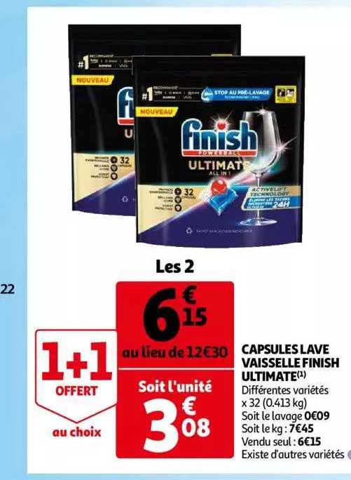 capsules lave vaisselle finish ultimate