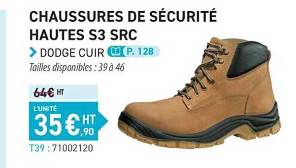 chaussures de sécurité hautes s3 src