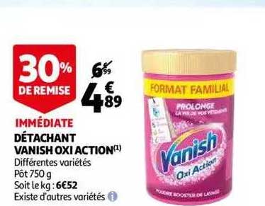 détachant vanish oxi action
