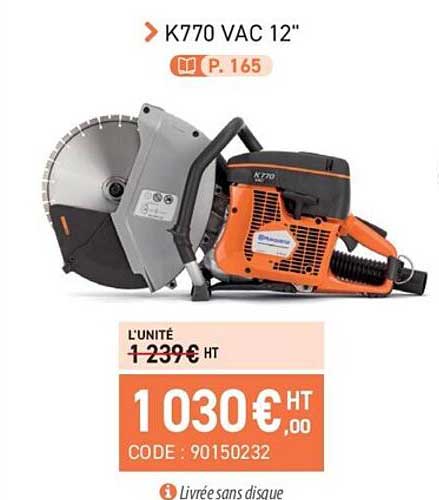 k770 vac 12" husqvarna