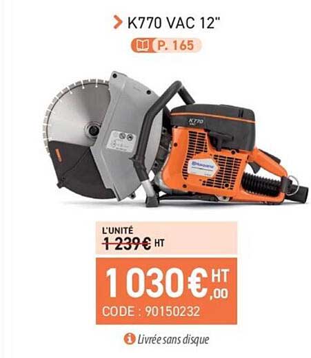 K770 Vac 12" Husqvarna