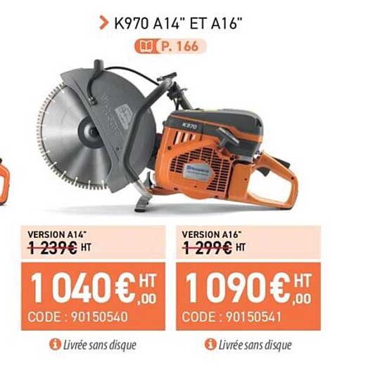 k970 a14" et a16" husqvarna