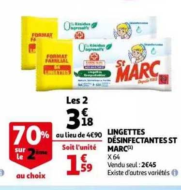 lingettes désinfectantes st marc