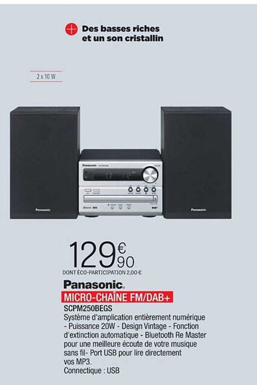 micro-chaîne fm-dab+ panasonic