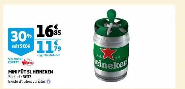 Mini Fût 5l Heineken