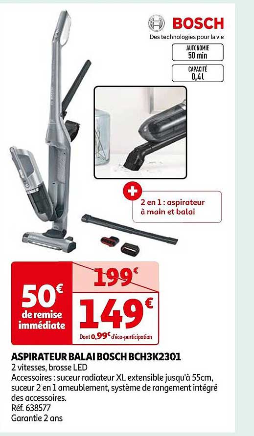 Aspirateur Balai Bosch Bch3k2301