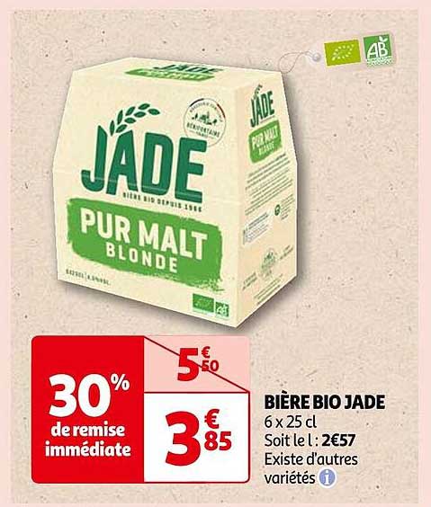 Bière Bio Jade