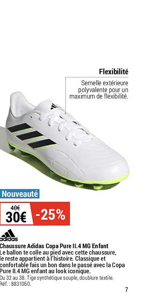 chaussure adidas copa pure II.4 mg enfant