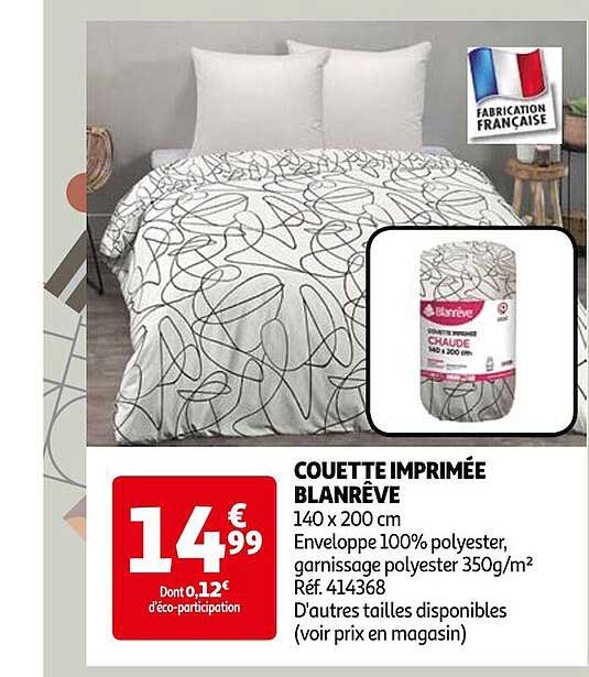 Couette Imprimée Blanrêve