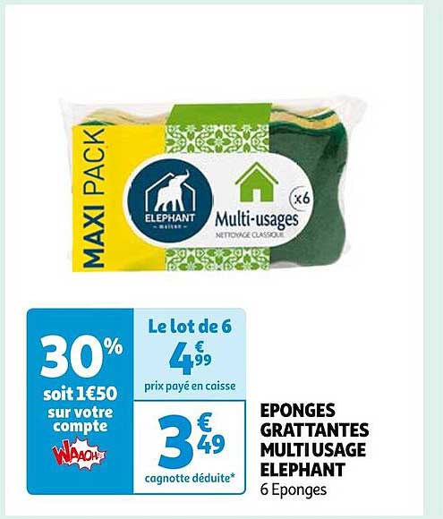 éponges grattantes multi usage éléphant