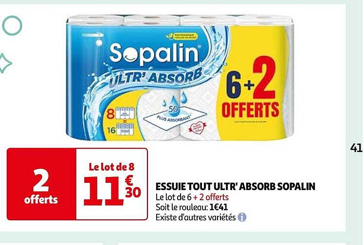 essuie-tout ultra'absorb sopalin