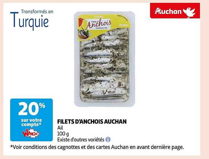 filets d'anchois auchan