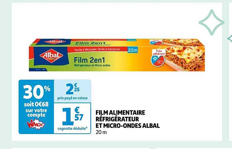 film alimentaire réfrigérateur et micro-ondes alball