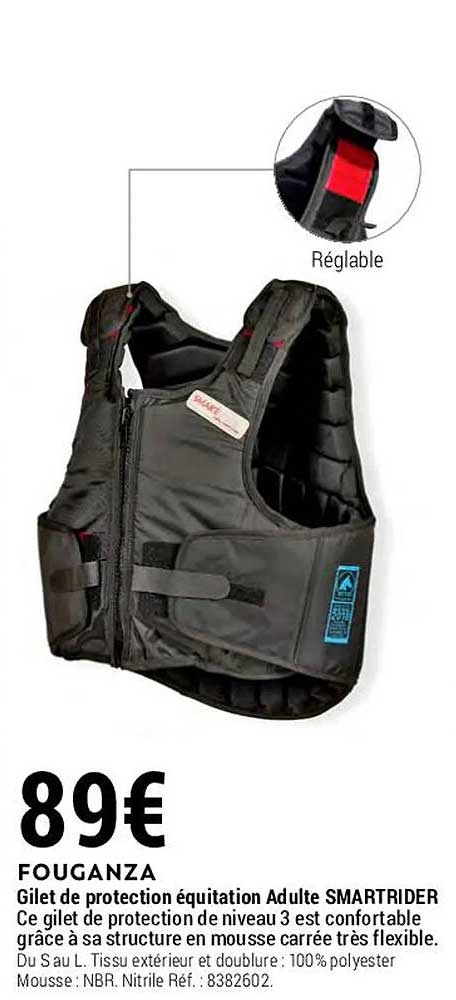 gilet de protection équitation adulte smartrider