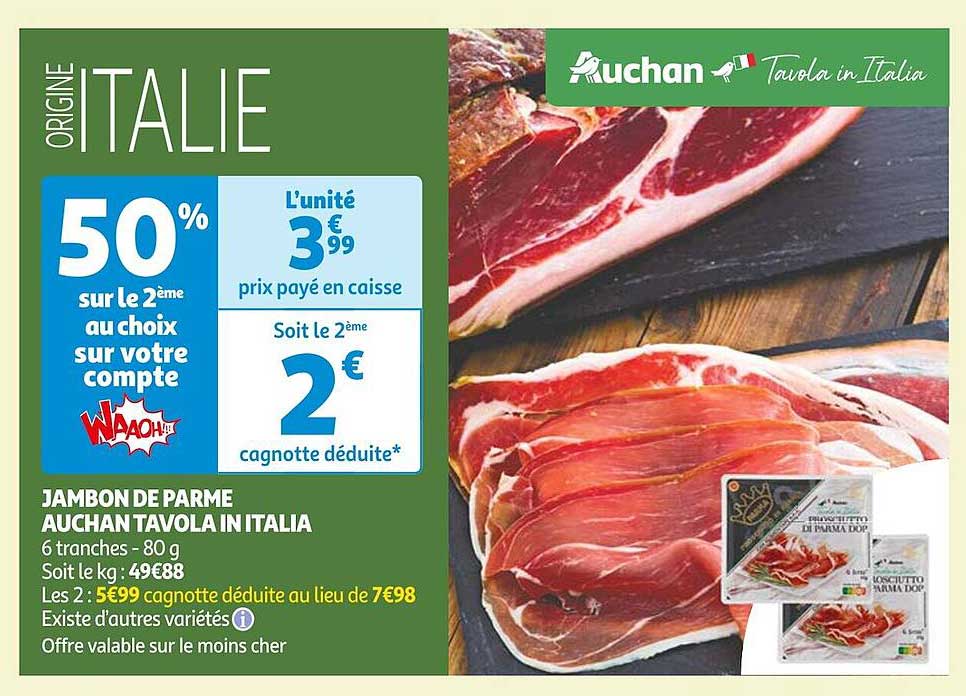 jambon de parme auchan tavola in italia