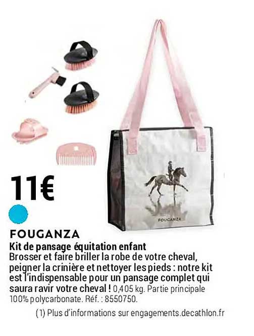 kit de pansage équitation enfant fouganza