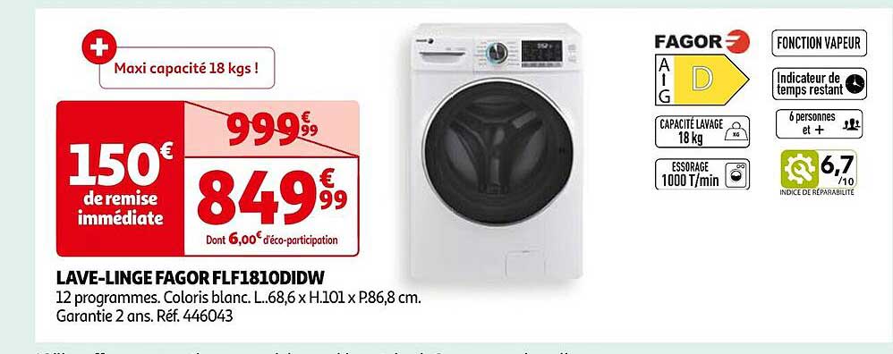 lave-linge fagor flf1810didw