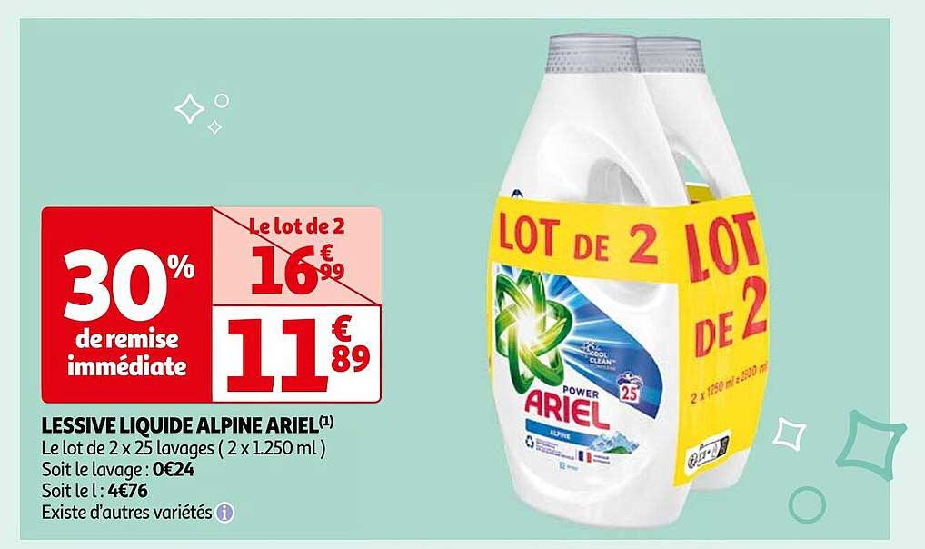 Lessive Liquide Alpine Ariel