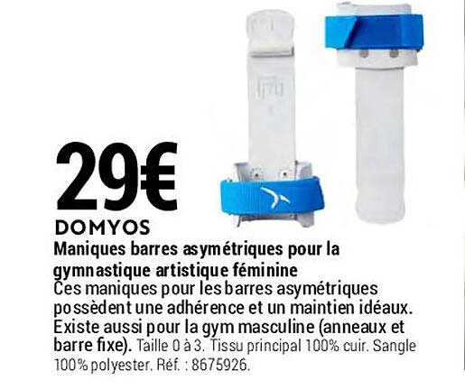 maniques barres asymétriques pour la gymnastique artistique féminine domyos