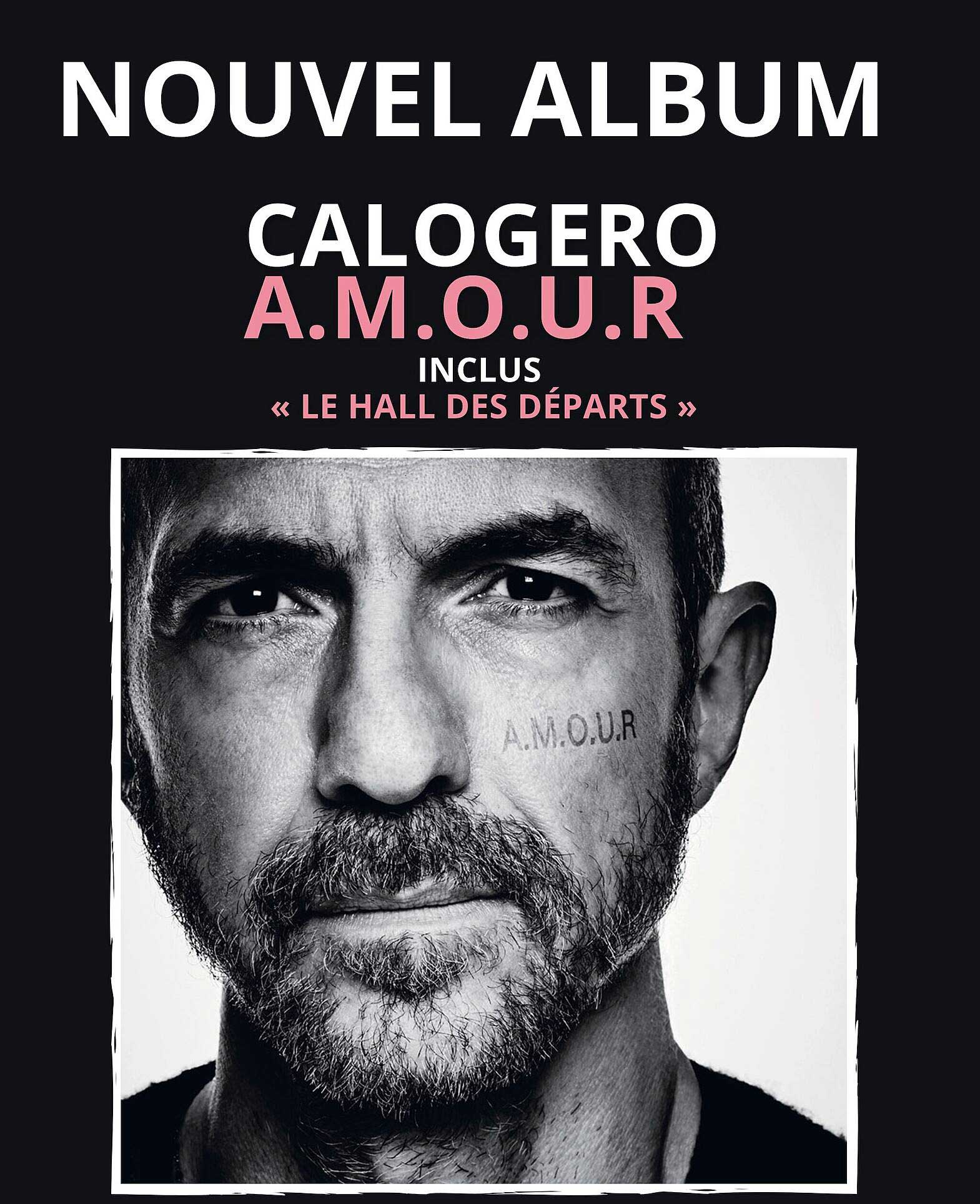 nouvel album calogero a.m.o.u.r. inclus «le hall des départs»