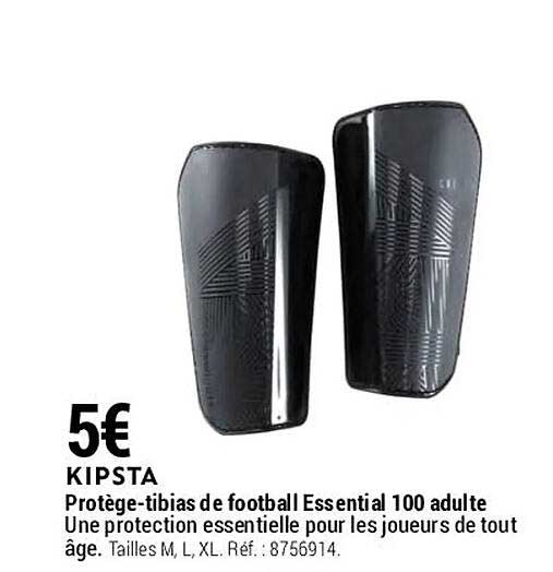 protège-tibias de football essential 100 adulte kipsta