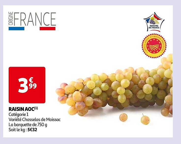 Raisin Aoc Chasselas De Moissac