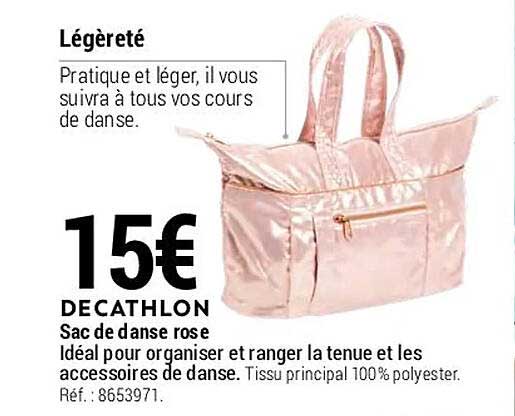 sac de danse rose decathlon