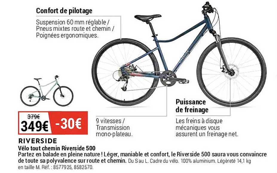 vélo tout chemin riverside 500