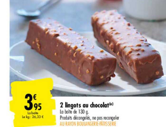 2 lingots au chocolat
