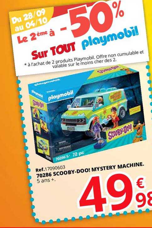 70286 scooby doo! mystery machine le 2ème à -50%