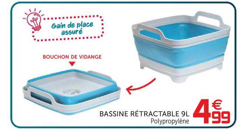 Bassine Rétractable 9l
