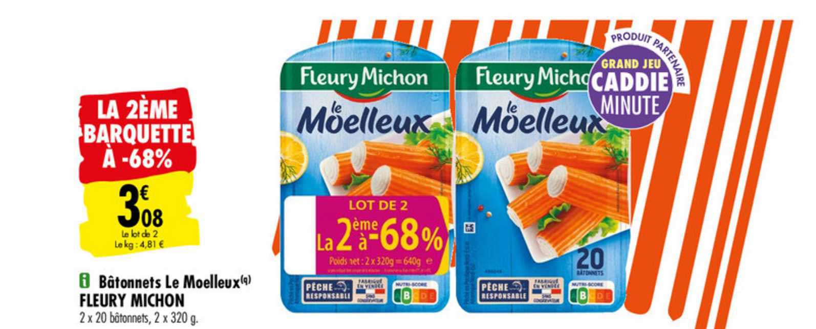 bâtonnets le moelleux fleury michon le 2ème à -68%