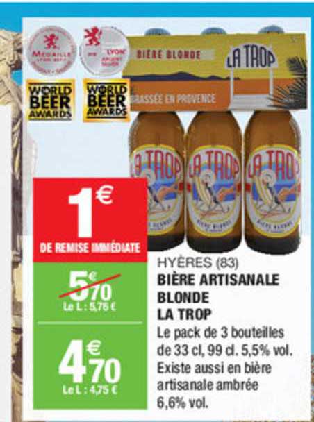 bière artisanale blonde la trop hyères