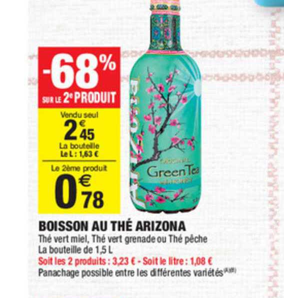 Boisson Au Thé Arizona -68% Sur Le 2e Produit