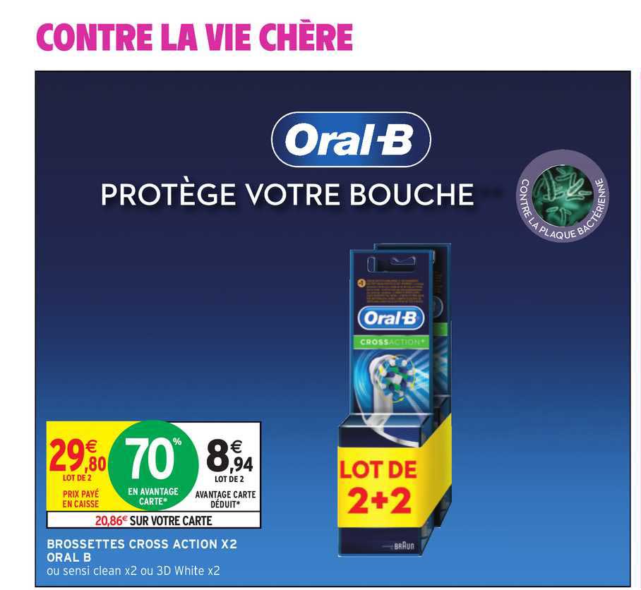 brossettes cross action x2 oral b