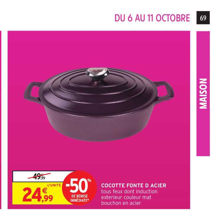 Cocotte Fonte D'acier -50% De Remise Immédiate